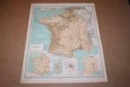 Originele antieke kaart - Frankrijk - 1879 !!, Boeken, Atlassen en Landkaarten, Gelezen, Frankrijk, Ophalen of Verzenden