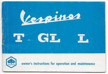 Vespa Vespinos T GL L manual instructieboek 4088z bromfiets beschikbaar voor biedingen