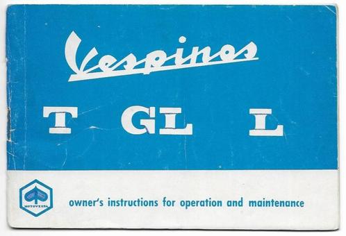 Vespa Vespinos T GL L manual instructieboek 4088z bromfiets, Fietsen en Brommers, Handleidingen en Instructieboekjes, Zo goed als nieuw