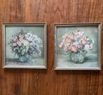 Twee bloemen stillevens, Antiek en Kunst, Ophalen of Verzenden