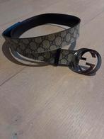 Gucci GG Supreme Riem Canvas met Palladium Double G buckle, Kleding | Heren, Riemen en Ceinturen, Bruin, Echt leder, Minder dan 95 cm