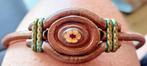 Leren armband te koop, Ophalen, Zo goed als nieuw, Bruin, Leer