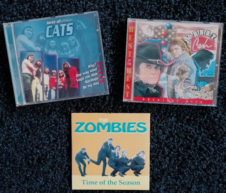 Verzamel cd's - Johnny Cash/The Cats; cd single -The Zombies, Cd's en Dvd's, Cd's | Pop, Gebruikt, 1980 tot 2000, Ophalen of Verzenden