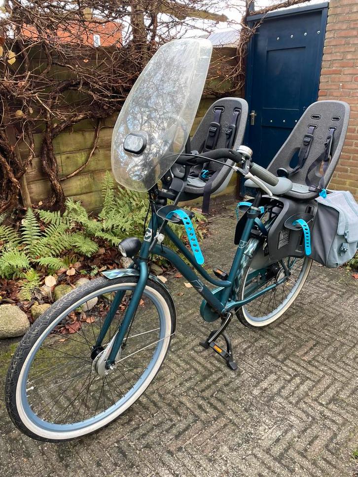 Mamafiets Cortina Roots met zitjes en fietstassen, Fietsen en Brommers, Fietsen | Dames | Moederfietsen, Gebruikt, Overige merken