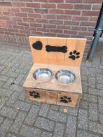 Steigerhouten honden drink/ voerstandaard met bakken, Dieren en Toebehoren, Ophalen of Verzenden, Zo goed als nieuw