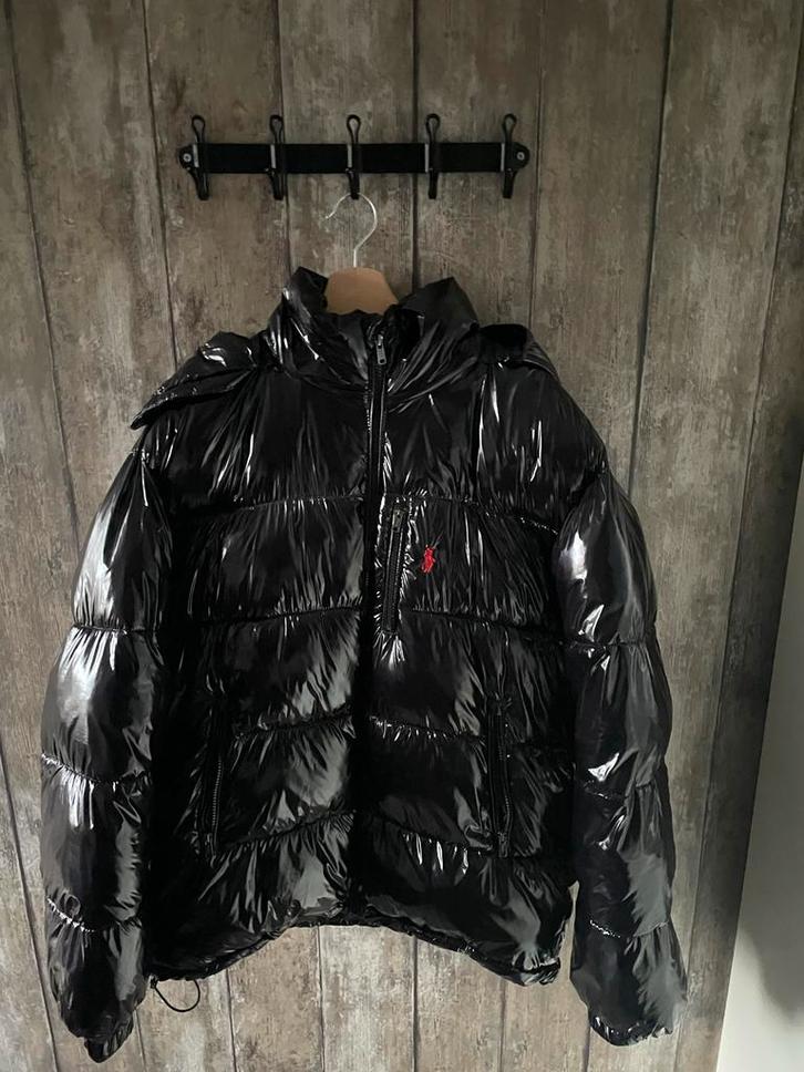 Glanzende winterjas, Kleding | Heren, Jassen | Winter, Zo goed als nieuw, Zwart, Ophalen of Verzenden