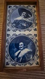 Wandtegel in Delfts-blauwe stijl – De Vioolspeler, Antiek en Kunst, Ophalen of Verzenden