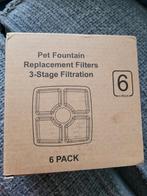 Pet fountain replacement filters 3 stage filtration 6 pack, Ophalen of Verzenden
