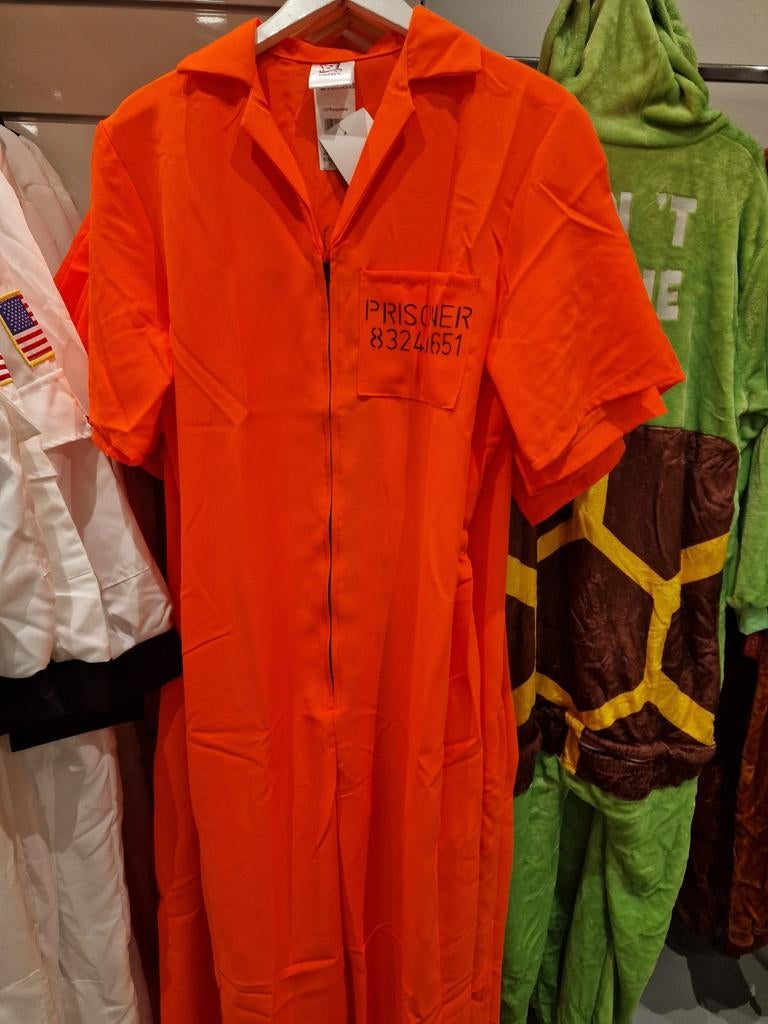 Boevenpak / Gevangenispak - Carnaval, Ophalen of Verzenden, Zo goed als nieuw, Carnaval, Kleding