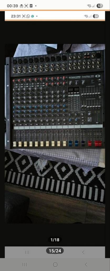 Dynacord powermate mk1, Muziek en Instrumenten, Mengpanelen, Zo goed als nieuw, 10 tot 20 kanalen, Microfooningang, Ophalen
