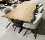 BOOMSTAMTAFEL nieuw acacia hout, Huis en Inrichting, Tafels | Eettafels, Ophalen, 50 tot 100 cm, Rechthoekig, Nieuw