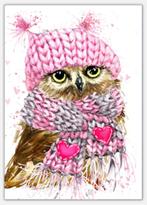 Daimond Painting nr 188 uil met muts OP=OP, Ophalen, Nieuw, Knutselwerk