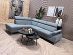 ZGAN Montel Modena Hoekbank - Grijs - 270 x 210, Ophalen, 250 tot 300 cm, Moderne Montel modena design hoekbank geweven stof, -
