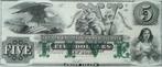 Verenigde Staten 5 dollars z.j. (1840-50, UNC, zeldzaam), Postzegels en Munten, Bankbiljetten | Amerika, Ophalen of Verzenden