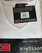 Nielsson Heren T-shirt V-hals Wit - Maat M, Kleding | Heren, Ophalen of Verzenden, Nieuw, Maat 48/50 (M), Wit