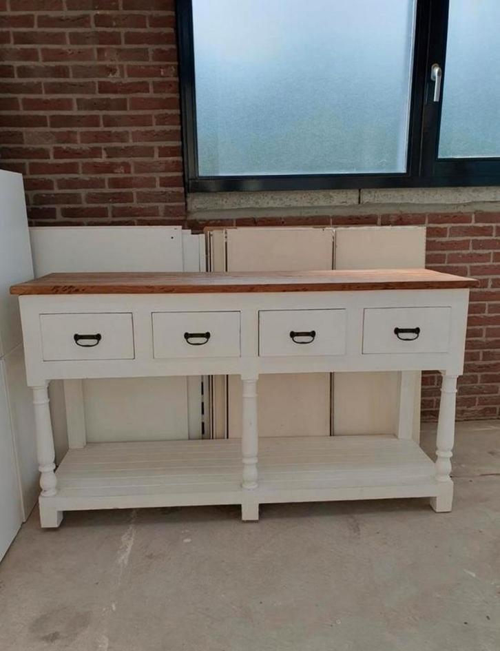 Landelijk sidetable, Huis en Inrichting, Tafels | Sidetables, Gebruikt, 25 tot 50 cm, 100 tot 150 cm, Rechthoekig, Ophalen