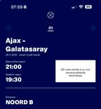 Ajax Galatasaray Vak 112 1 Ticket, Eén persoon
