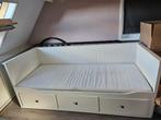 Ikea uitschuif bed, Huis en Inrichting, Ophalen, Gebruikt, Wit, Tweepersoons