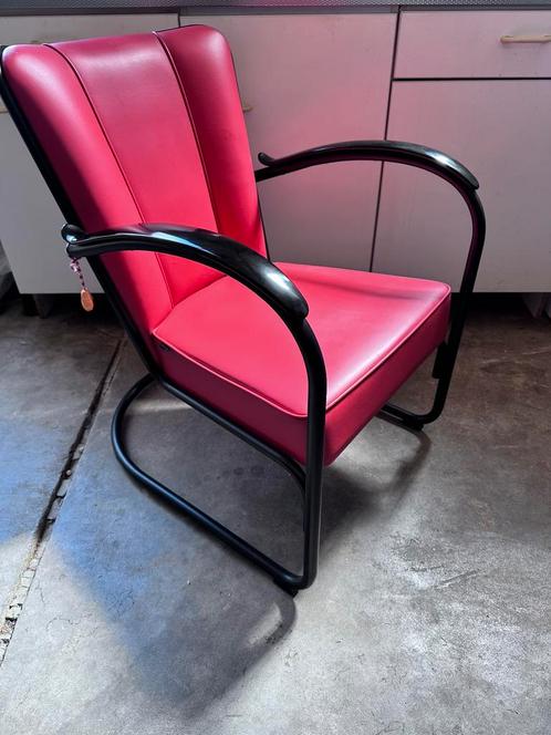 Dutch originals gispen classic 412S, Huis en Inrichting, Fauteuils, Zo goed als nieuw, Leer, Metaal, 50 tot 75 cm, 100 tot 125 cm