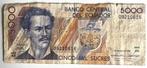 Bankbiljet 5000 Sucres Equador (gebruikt, 1995), Ophalen of Verzenden, Zuid-Amerika, Los biljet