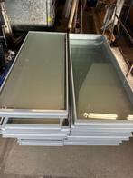 Verschillende glasplaten cassettes aluminium, Doe-het-zelf en Verbouw, Glas en Ramen, Ophalen, Zo goed als nieuw, Glasplaat, 160 cm of meer