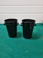 -	Afval emmertjes zwart  metaal, Ophalen of Verzenden