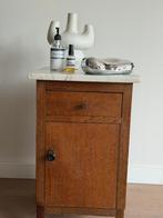 Vintage kasje met marmeren blad, Ophalen of Verzenden, Zo goed als nieuw, Minder dan 45 cm, 70 cm of meer