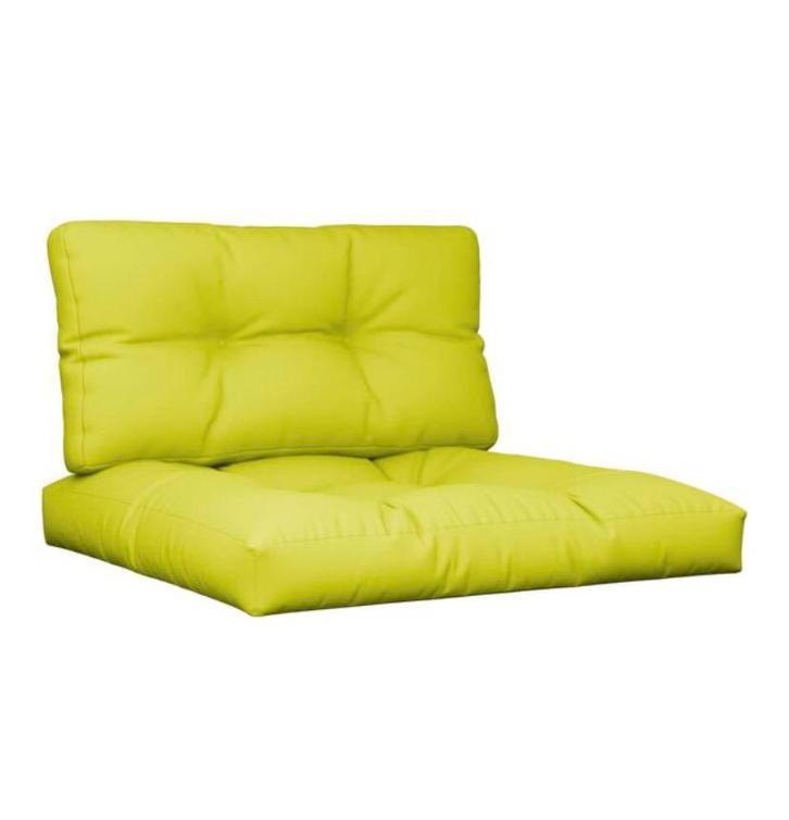 3 xPalletbank kussenset Heldergroen geschikt voor 3 pallets, Tuin en Terras, Tuinmeubel-accessoires, Zo goed als nieuw, Ophalen