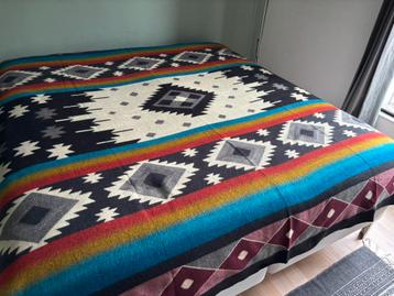 NIEUW! Alpaca wol deken sprei plaid kleed boho ibiza ruit beschikbaar voor biedingen