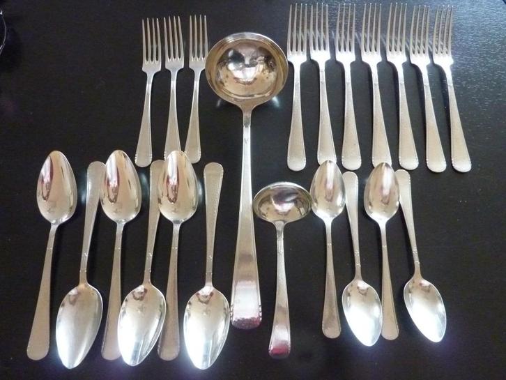 Gero Zilmeta model 294, Franse lelie, kruidnagel, gehamerd, Antiek en Kunst, Antiek | Bestek, Ophalen of Verzenden