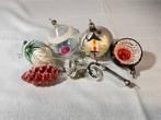 6 stuks oude glazen kerstballen, Ophalen of Verzenden, Gebruikt