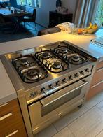 Boretti RVS gasfornuis met elektrische oven, Witgoed en Apparatuur, Fornuizen, 60 cm of meer, 5 kookzones of meer, Vrijstaand