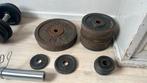Diverse halters, stangen en gewichten (dumbels), Sport en Fitness, Ophalen, Gebruikt, Halterset