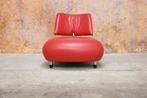 Als NIEUW! rode leren Leolux Pallone design fauteuil