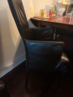 Eetkamerstoelen leer (6 stuks), Huis en Inrichting, Stoelen, Ophalen, Gebruikt, Bruin, Leer