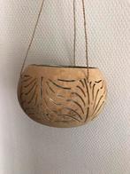 Kokosnoot kandelaar waxinelichthouder naturel hanger, Overige materialen, Beige, Nieuw, Ophalen of Verzenden