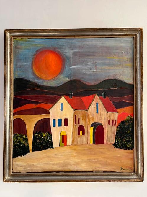 Schilderij olieverf op doek Djurre Duursma groot doek, Antiek en Kunst, Kunst | Schilderijen | Klassiek, Ophalen