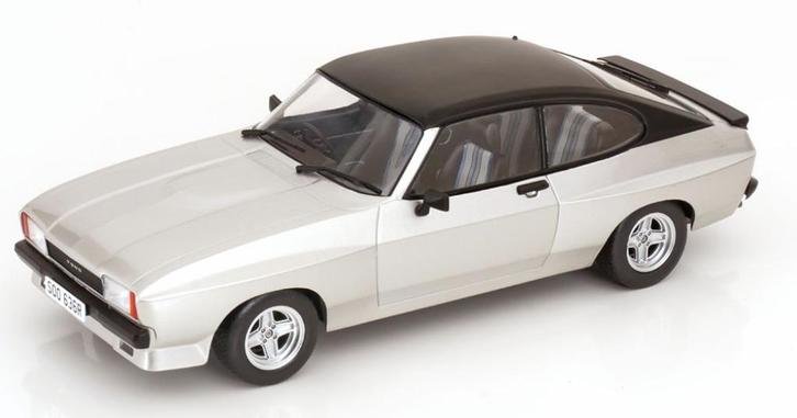 MCG 1:18 Ford Capri MK II X-Pack 1975 zilver/ zwart RHD, Hobby en Vrije tijd, Modelauto's | 1:18, Nieuw, Auto, Overige merken