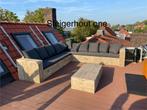 Steigerhout hoekbank loungebank tuinset lounge tuinbank, Tuin en Terras, Tuinbanken, Nieuw, Ophalen of Verzenden, Hout