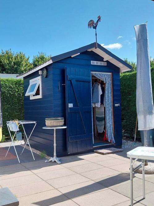 Houten schuur van geïmpregneerd vuren rabat planken, Tuin en Terras, Tuinhuizen, Zo goed als nieuw, Schuur, Hout, 200 tot 400 cm