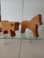 houten koe en paard, Ophalen of Verzenden
