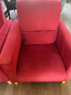 2 rode stoelen, Huis en Inrichting, Ophalen, Gebruikt, Minder dan 75 cm, Stof