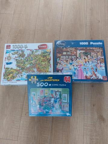 Nieuw in plastic deze 3 puzzels, alleen als set beschikbaar voor biedingen