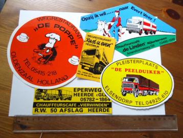 OPGEPLAKTE sticker Truck stop wegrestaurant auto retro strip beschikbaar voor biedingen
