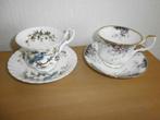 2 Royal Albert Kop en schotels (heren) Blue Jay en Balmoral, Gebruikt, Ophalen of Verzenden, Overige stijlen, Kop(pen) en/of Schotel(s)
