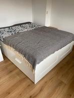 Bed 160x200, Huis en Inrichting, Slaapkamer | Bedden, Ophalen, Gebruikt, Wit, Tweepersoons