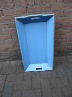 Brocante kleine mangel bak, hout, licht blauw beschilderd, Antiek en Kunst, Verzenden