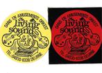 2xSticker-Dans en Amusements orkest Living Sound uit Deurne, Verzenden, Nieuw, Foto of Kaart