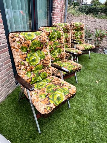 Vintage tuinstoel set van 4 - merk Kurz beschikbaar voor biedingen