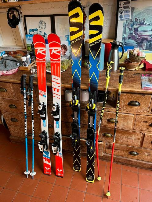 Junior race GS ski’s (FIS approved) 135 en 152cm (4 wk oud), Sport en Fitness, Skiën en Langlaufen, Zo goed als nieuw, Ski's, Overige merken